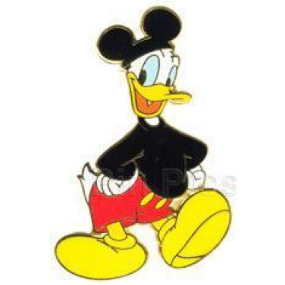 Vintage Disney DONALD DUCK Dressed Real Mickey costume Mouse Ears Hat Pin 28571